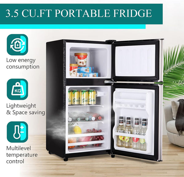 Runesay 3.5-cu ft with Freezer ( Silver ) Garage Ready