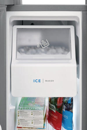 Frigidaire 25.6-cu ft Side-by-Side Refrigerator with Ice Maker ,Water and Ice Dispenser ( Stainless steel ) ENERGY STAR Certified
