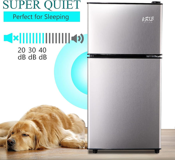 Runesay 3.5-cu ft with Freezer ( Silver ) Garage Ready