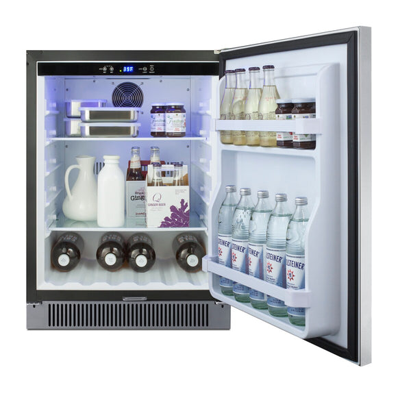 Summit Appliance 4.6-cu ft Built-In Mini Fridge ( Stainless steel door and black cabinet ) Garage Ready