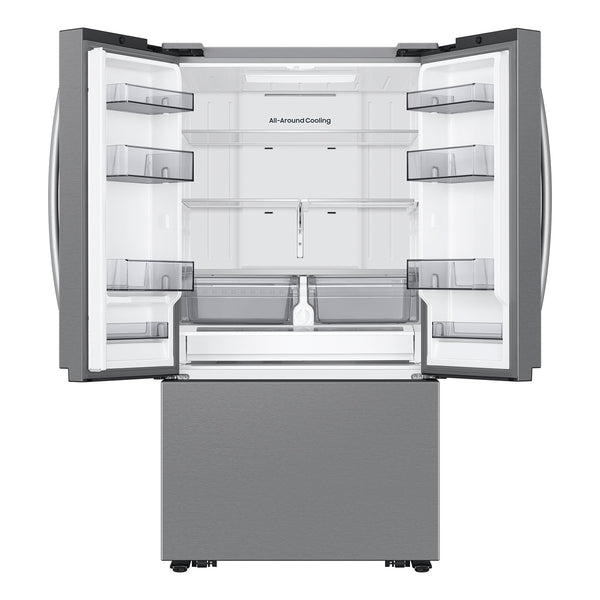 Samsung Counter-Depth Mega Capacity 26.5-cu ft 3 -Door Smart Compatible French Door Refrigerator with Dual Ice Maker ( Fingerprint Resistant Stainless Steel ) ENERGY STAR Certified