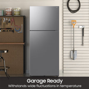 Samsung Garage Ready 17.5-cu ft Top-Freezer Refrigerator Smart Compatible ( Fingerprint Resistant Stainless Steel ) Garage Ready ENERGY STAR Certified