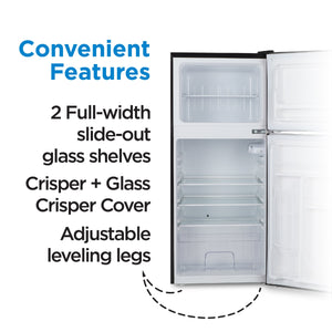 Commercial Cool 4.5-cu ft Mini Fridge with Freezer ( Black )
