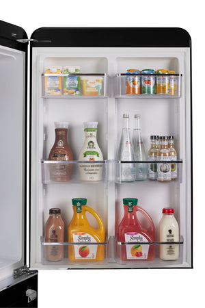 UNIQUE Classic Retro 17.7-cu ft Counter-Depth Bottom-Freezer Refrigerator with Ice Maker ( Midnight Black ) ENERGY STAR Certified
