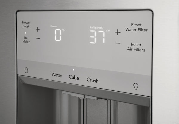 Frigidaire Standard-Depth 27.8-cu ft 3 -Door French Door Refrigerator with Ice Maker with Water and Ice Dispenser ( Fingerprint Resistant Stainless Steel ) ENERGY STAR Certified