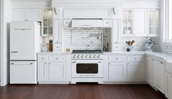 UNIQUE Classic Retro 17.7-cu ft Counter-Depth Bottom-Freezer Refrigerator with Ice Maker ( Marshmallow White ) ENERGY STAR Certified