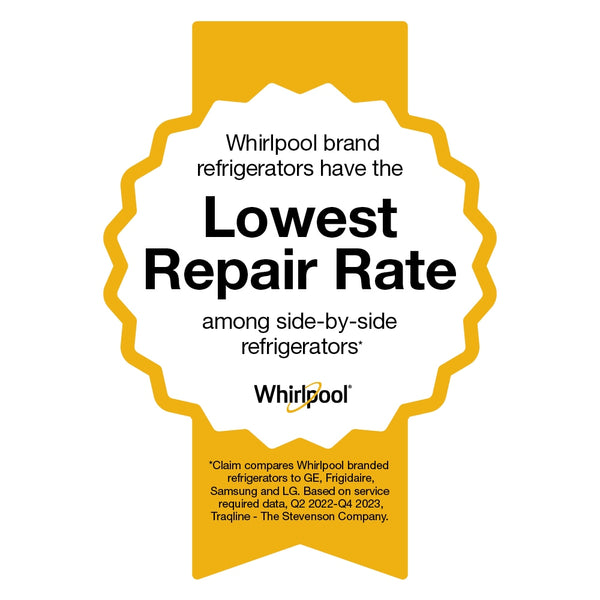 Whirlpool 21.4-cu ft Side-by-Side Refrigerator with Ice Maker ,Water and Ice Dispenser ( White ) ENERGY STAR Certified