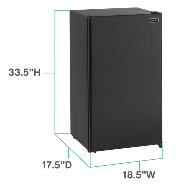 West Bend 3.3-cu ft Mini Fridge with Freezer ( Black ) ENERGY STAR