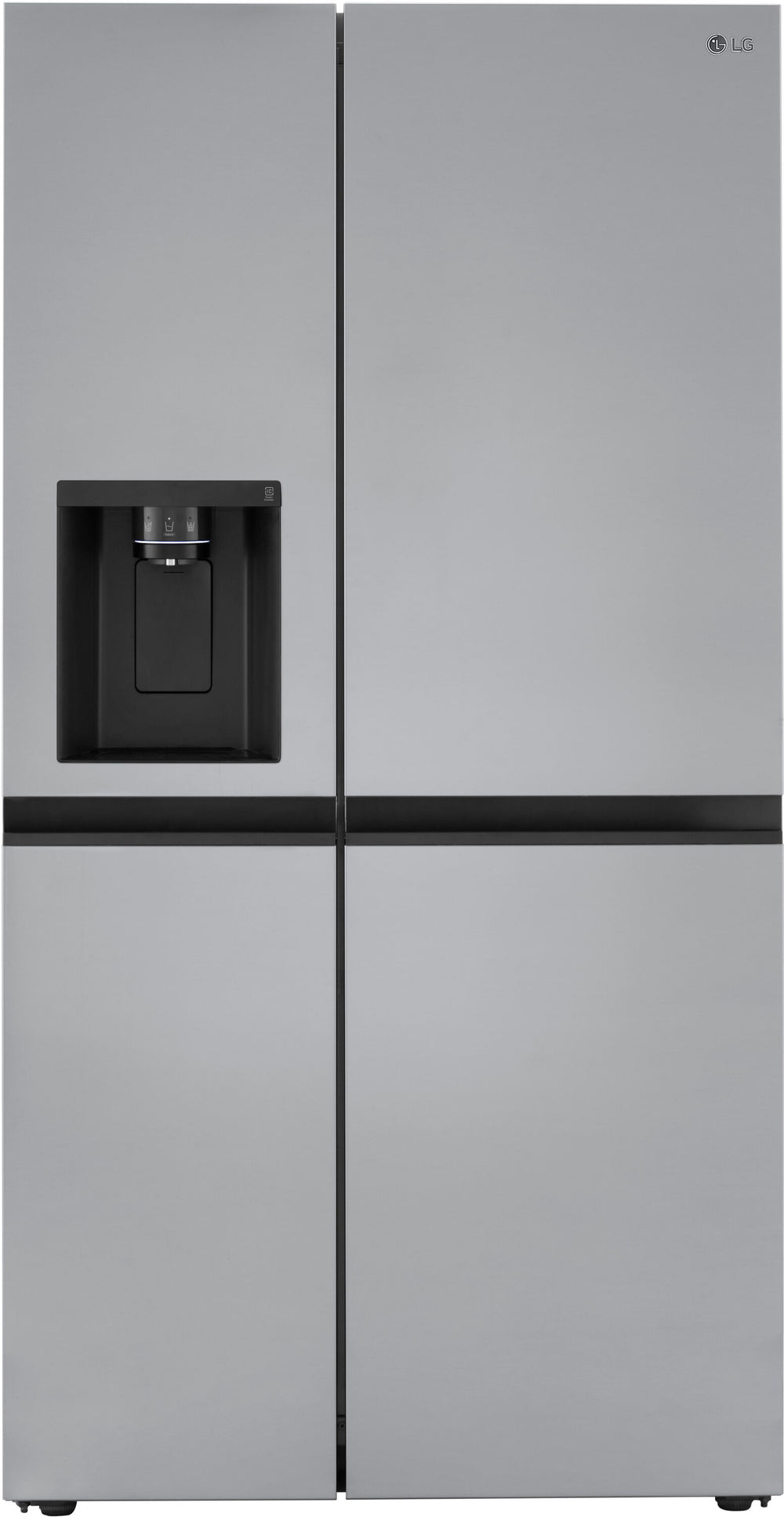 LG 23-cu ft Counter-Depth Side-by-Side Refrigerator with Ice Maker ,Water and Ice Dispenser ( Stainless Steel )