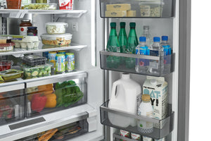 Frigidaire Professional Counter-Depth 23.3-cu ft 3 -Door French Door Refrigerator with Ice Maker with Water Dispenser ( Smudge-Proof Stainless Steel ) ENERGY STAR Certified