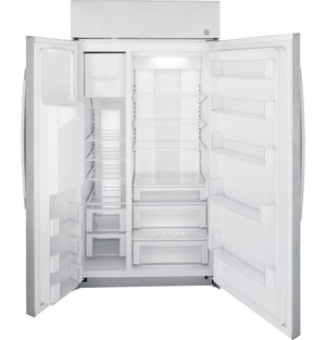 GE Profile 24.5-cu ft Counter-Depth Side-by-Side Refrigerator Built-In Smart Compatible with Ice Maker ,Water and Ice Dispenser ( Stainless Steel )