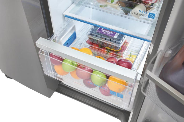 Frigidaire Gallery 22.3-cu ft Counter-Depth Side-by-Side Refrigerator with Ice Maker ,Water and Ice Dispenser ( Fingerprint Resistant Stainless Steel ) ENERGY STAR Certified