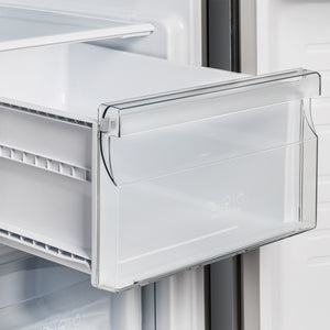 FORNO Salerno 15.6-cu ft Counter-Depth Side-by-Side Refrigerator ( Stainless steel )