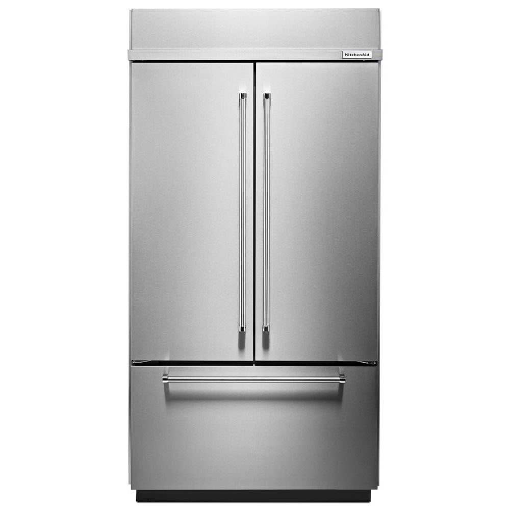 KitchenAid Standard-Depth 24.2-cu ft 3 -Door Built-In French Door Refrigerator with Ice Maker ( Stainless steel ) ENERGY STAR Certified