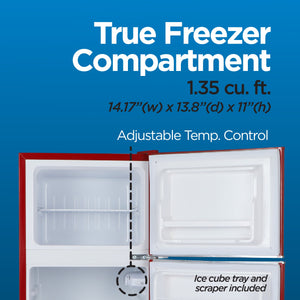 Commercial Cool 4.5-cu ft Mini Fridge with Freezer ( Red )