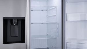 LG 26.6-cu ft Side-by-Side Refrigerator Smart Compatible with Ice Maker ,Water and Ice Dispenser ( PrintProof Stainless Steel ) ENERGY STAR Certified