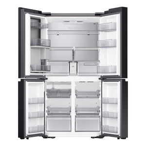 Samsung Bespoke Counter-Depth Beverage Center 22.5-cu ft 4 -Door Smart Compatible French Door Refrigerator with Dual Ice Maker with Water Dispenser and Door within Door ( Stainless steel ) ENERGY STAR Certified