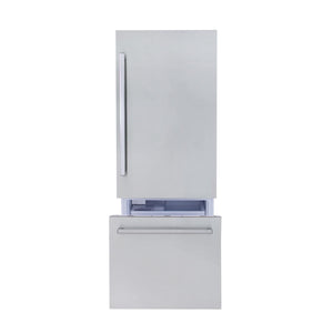 Kucht 16-cu ft Counter-Depth Built-In Bottom-Freezer Refrigerator with Ice Maker ( White ) ENERGY STAR Certified