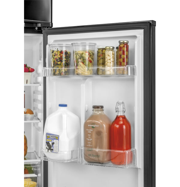 Hotpoint 9.7-cu ft Counter-Depth Top-Freezer Refrigerator ( Black )