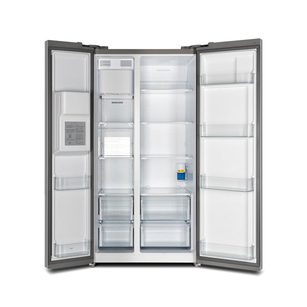FORNO 20-cu ft Counter-Depth Side-by-Side Refrigerator with Ice Maker ,Water and Ice Dispenser ( Stainless Steel ) ENERGY STAR Certified