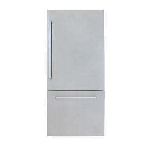 Kucht 19.8-cu ft Counter-Depth Built-In Bottom-Freezer Refrigerator with Ice Maker ( White ) ENERGY STAR Certified