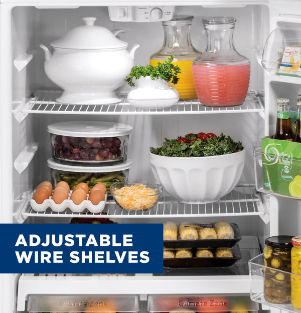 GE 16.6-cu ft Top-Freezer Refrigerator ( White )