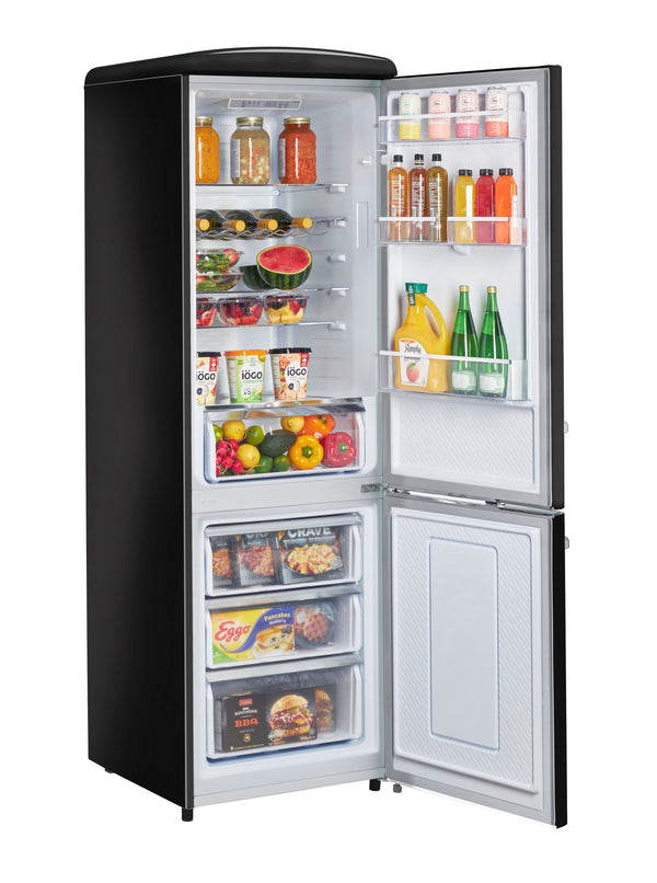UNIQUE Classic Retro 11.7-cu ft Counter-Depth Bottom-Freezer Refrigerator Midnight Black ) ENERGY STAR Certified