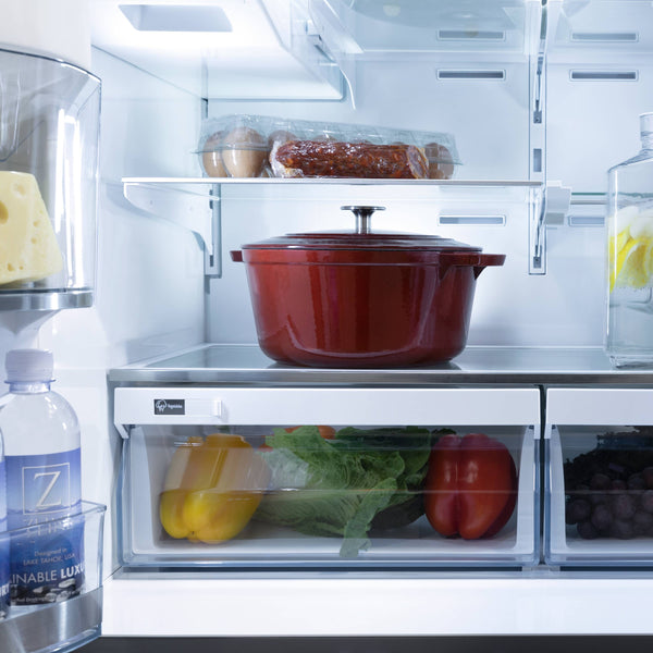 ZLINE KITCHEN & BATH Counter-Depth 21.6-cu ft 4 -Door French Door Refrigerator with Ice Maker with Water Dispenser ( Fingerprint Resistant Stainless Steel ) ENERGY STAR Certified