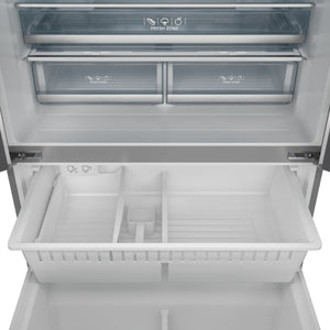 Thor Kitchen Counter-Depth Gordon Ramsay Series 20.3-cu ft 3 -Door French Door Refrigerator with Ice Maker with Ice Dispenser ( Stainless Steel with Black Accents ) ENERGY STAR Certified