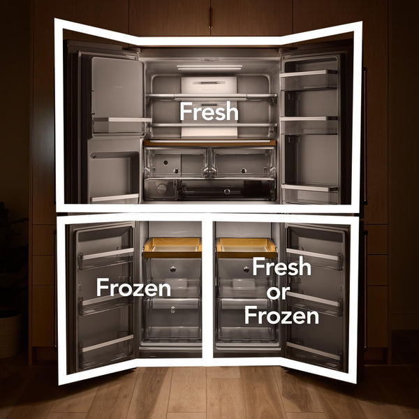 KitchenAid Counter-Depth 19.4-cu ft 4 -Door French Door Refrigerator with Ice Maker with Water and Ice Dispenser ( Fingerprint Resistant Stainless Steel ) ENERGY STAR Certified