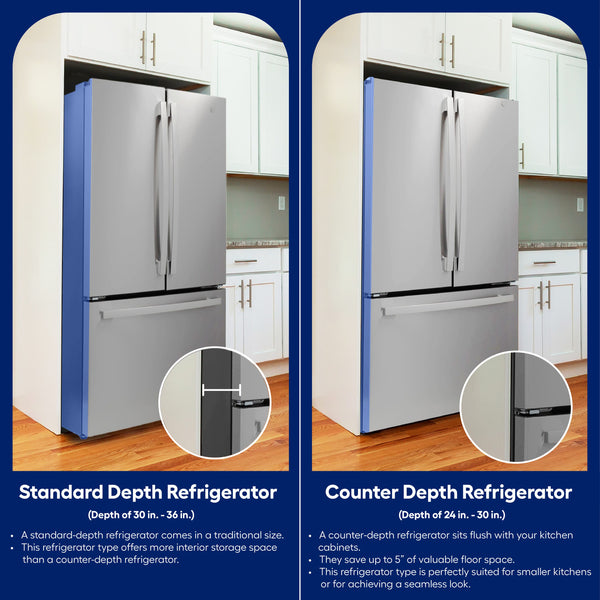 Frigidaire Counter-Depth 17.6-cu ft 3 -Door French Door Refrigerator with Ice Maker ( Fingerprint-Resistant Stainless Look ) ENERGY STAR Certified