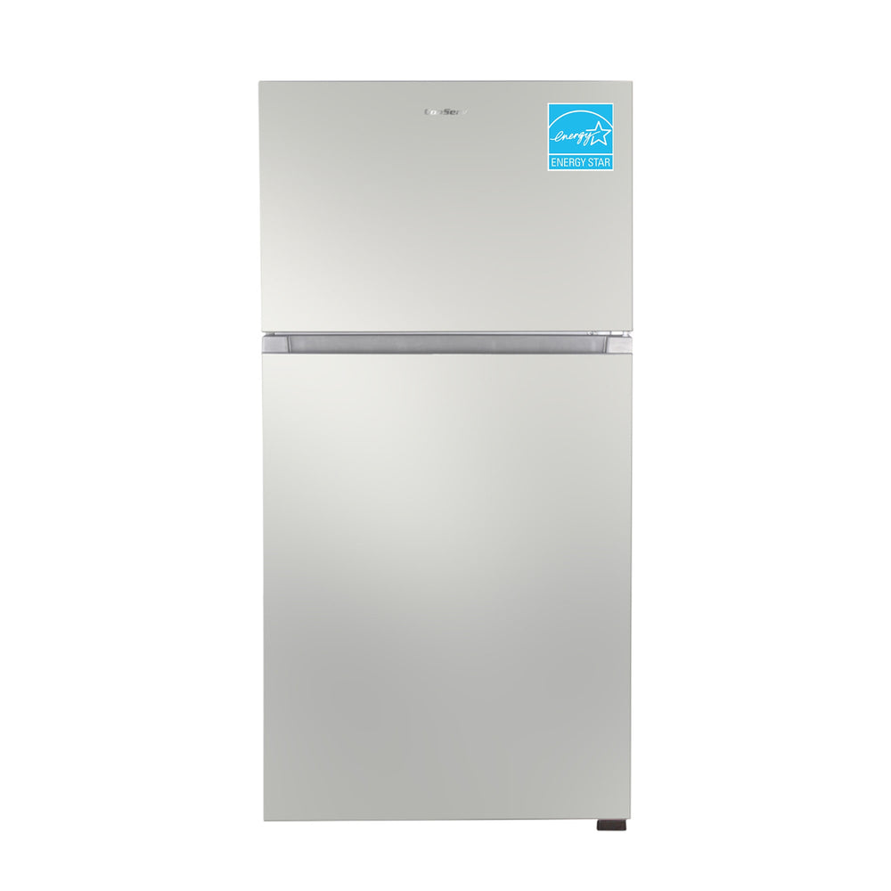 ConServ Reversible Door with Built-in Ice Maker 18-cu ft Top-Freezer Refrigerator with Ice Maker ( Stainless ) ENERGY STAR Certified