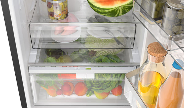 Bosch 800 Series 13-cu ft Counter-Depth Built-In Bottom-Freezer Refrigerator with Ice Maker ( Black ) ENERGY STAR Certified