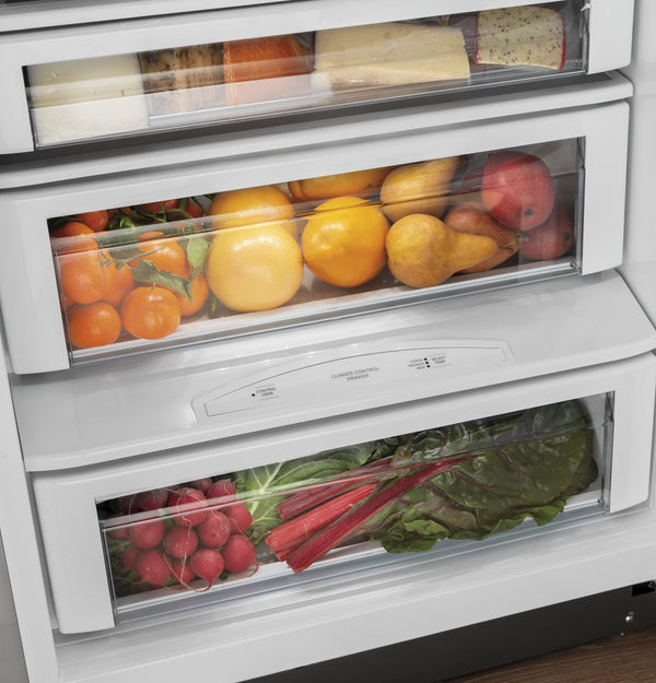 Cafe 29.5-cu ft Counter-Depth Side-by-Side Refrigerator Built-In Smart Compatible with Ice Maker ( Stainless Steel )