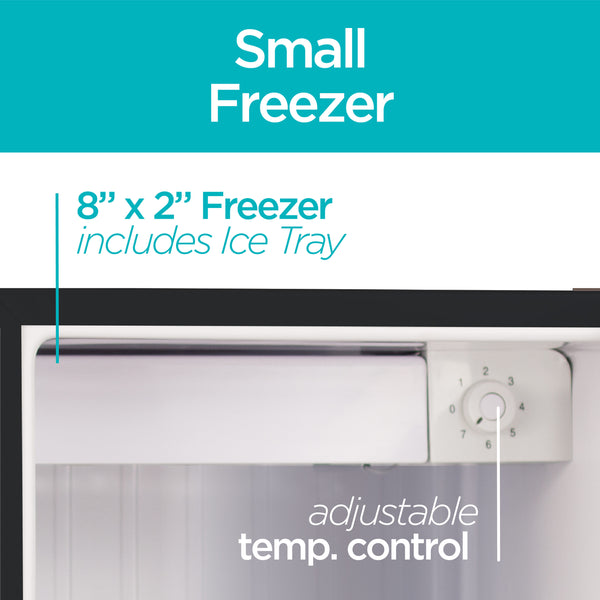 BLACK+DECKER 1.7-cu ft Mini Fridge with Freezer ( Stainless look ) ENERGY STAR