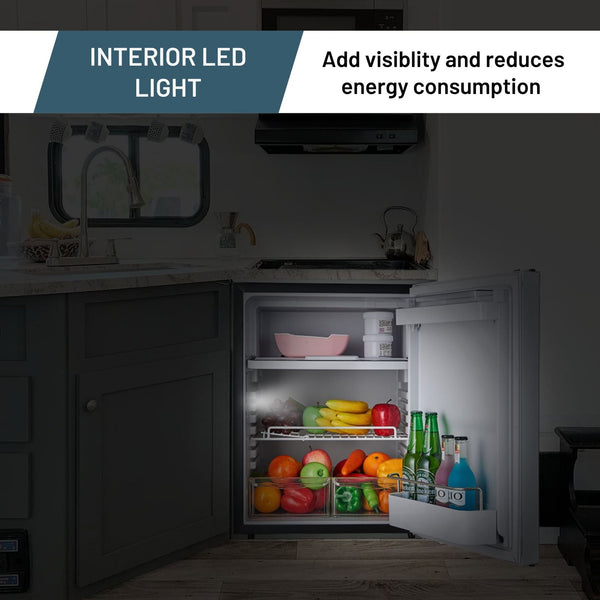 Equator Advanced Appliances 2.82-cu ft Built-In Mini Fridge with Freezer ( Silver )