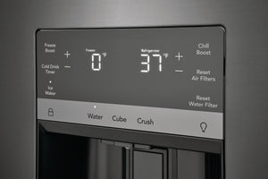 Frigidaire Gallery Standard-Depth 27.8-cu ft 3 -Door French Door Refrigerator with Dual Ice Maker with Water and Ice Dispenser ( Fingerprint Resistant Black Stainless Steel ) ENERGY STAR Certified