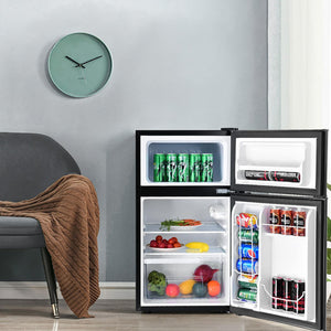 GZMR 3.2 cu ft Compact Stainless Steel Refrigerator 3.2-cu ft with Freezer ( Black )