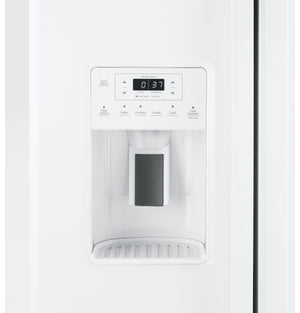 GE 25.3-cu ft Side-by-Side Refrigerator with Ice Maker ,Water and Ice Dispenser ( White ) ENERGY STAR Certified