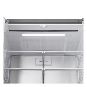 LG Standard-Depth 28.6-cu ft 4 -Door Smart Compatible French Door Refrigerator with Dual Ice Maker with Water and Ice Dispenser ( PrintProof Stainless Steel ) ENERGY STAR Certified