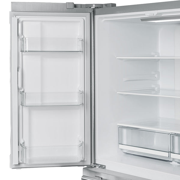 FORNO Standard-Depth Moena 19.26-cu ft 4 -Door Built-In French Door Refrigerator with Ice Maker with Ice Dispenser ( Stainless steel )