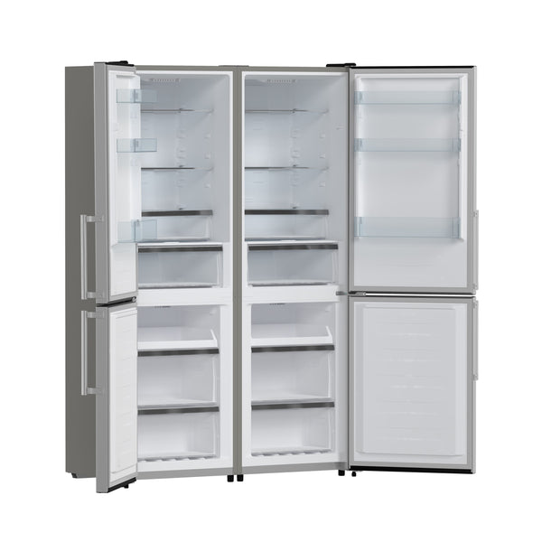 FORNO Guardia 21.6-cu ft Counter-Depth Bottom-Freezer Refrigerator Stainless steel ) ENERGY STAR Certified