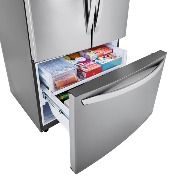 LG Standard-Depth Cooling Door+ 28.7-cu ft 3 -Door French Door Refrigerator with Ice Maker ( Stainless Steel ) ENERGY STAR Certified