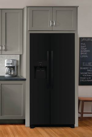 Frigidaire 22.3-cu ft Side-by-Side Refrigerator with Ice Maker ,Water and Ice Dispenser ( Black ) ENERGY STAR Certified