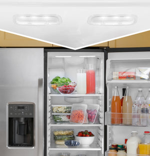 GE 25.3-cu ft Side-by-Side Refrigerator with Ice Maker ,Water and Ice Dispenser ( Stainless steel ) ENERGY STAR Certified