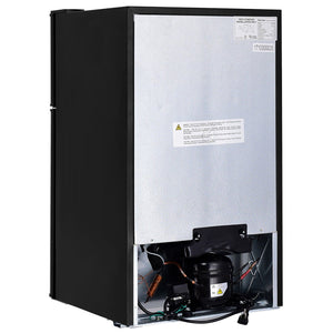 GZMR 3.2 cu ft Compact Stainless Steel Refrigerator 3.2-cu ft with Freezer ( Black )