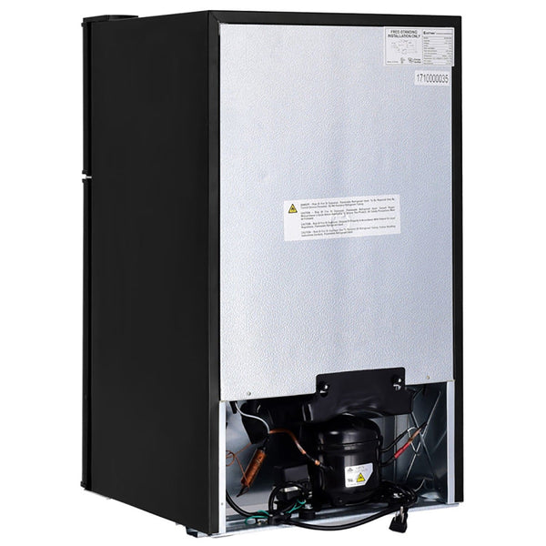 GZMR 3.2 cu ft Compact Stainless Steel Refrigerator 3.2-cu ft with Freezer ( Black )
