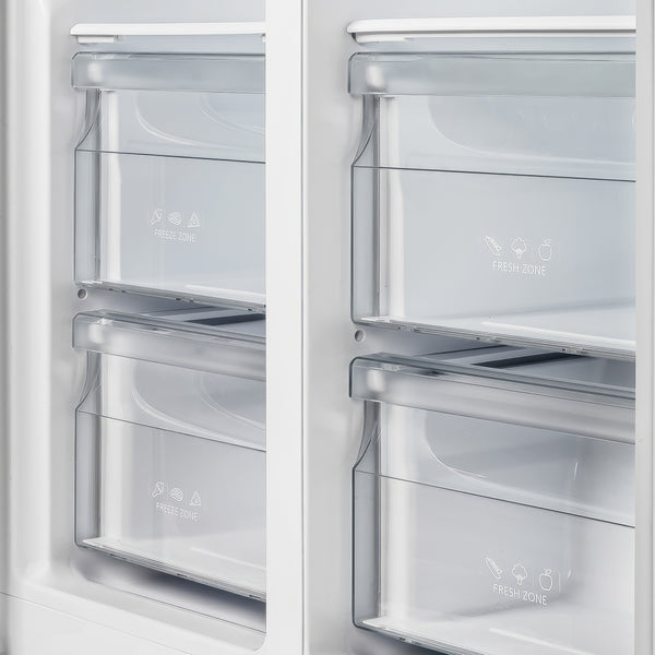 FORNO Salerno Espresso 15.62-cu ft Counter-Depth Side-by-Side Refrigerator ( Black )