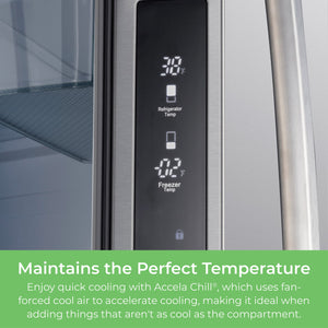 Kenmore Counter-Depth 20.3-cu ft 3 -Door French Door Refrigerator with Ice Maker ( Stainless Steel ) ENERGY STAR Certified