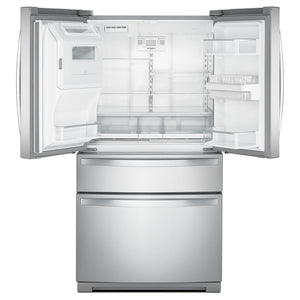 Whirlpool Standard-Depth 26-cu ft 4 -Door French Door Refrigerator with Ice Maker with Water and Ice Dispenser ( Fingerprint Resistant Stainless Steel )